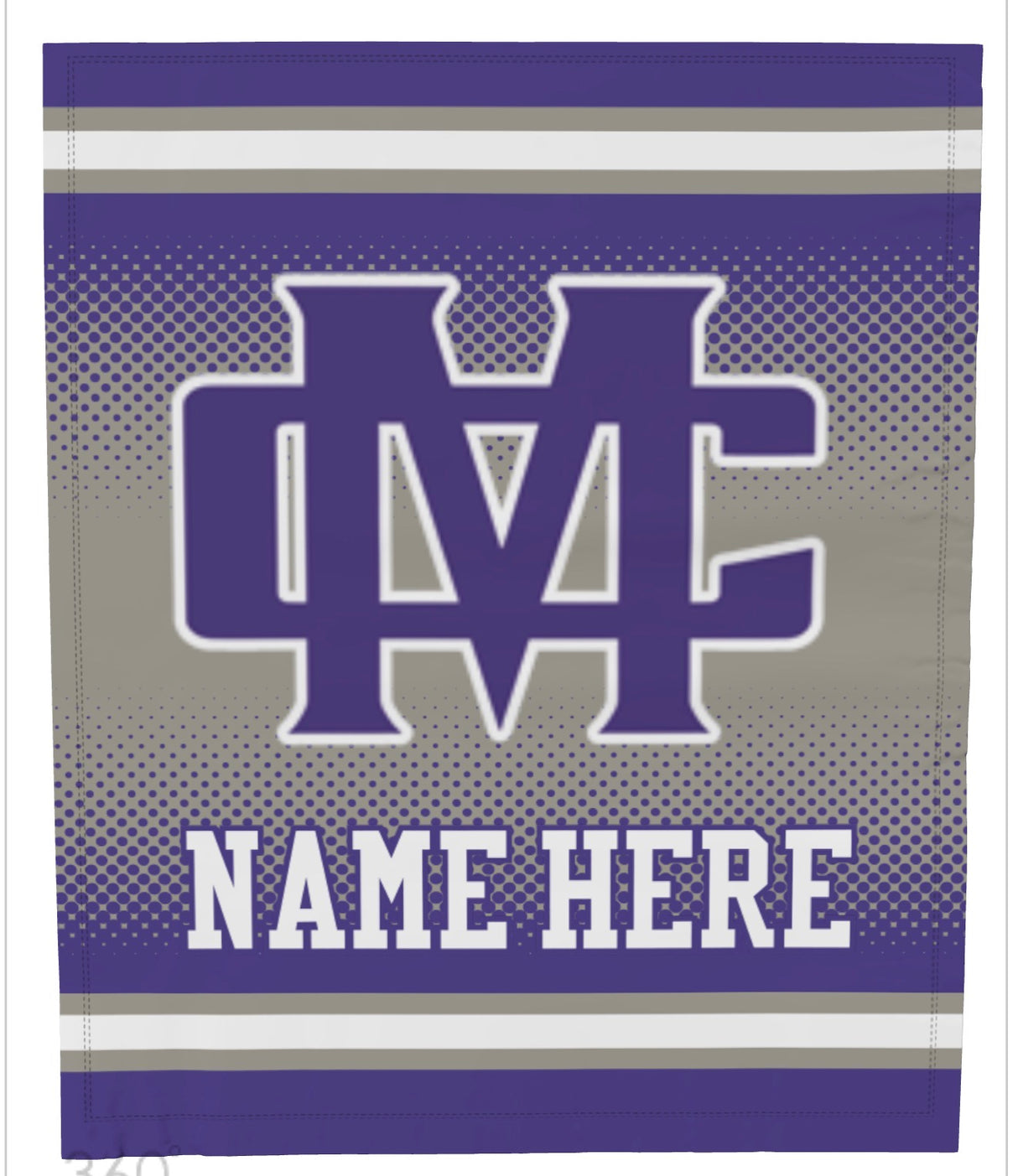 Maryville Christian Microfleece Blanket - MCS Logo W/Stripes (50" W X 60" L)