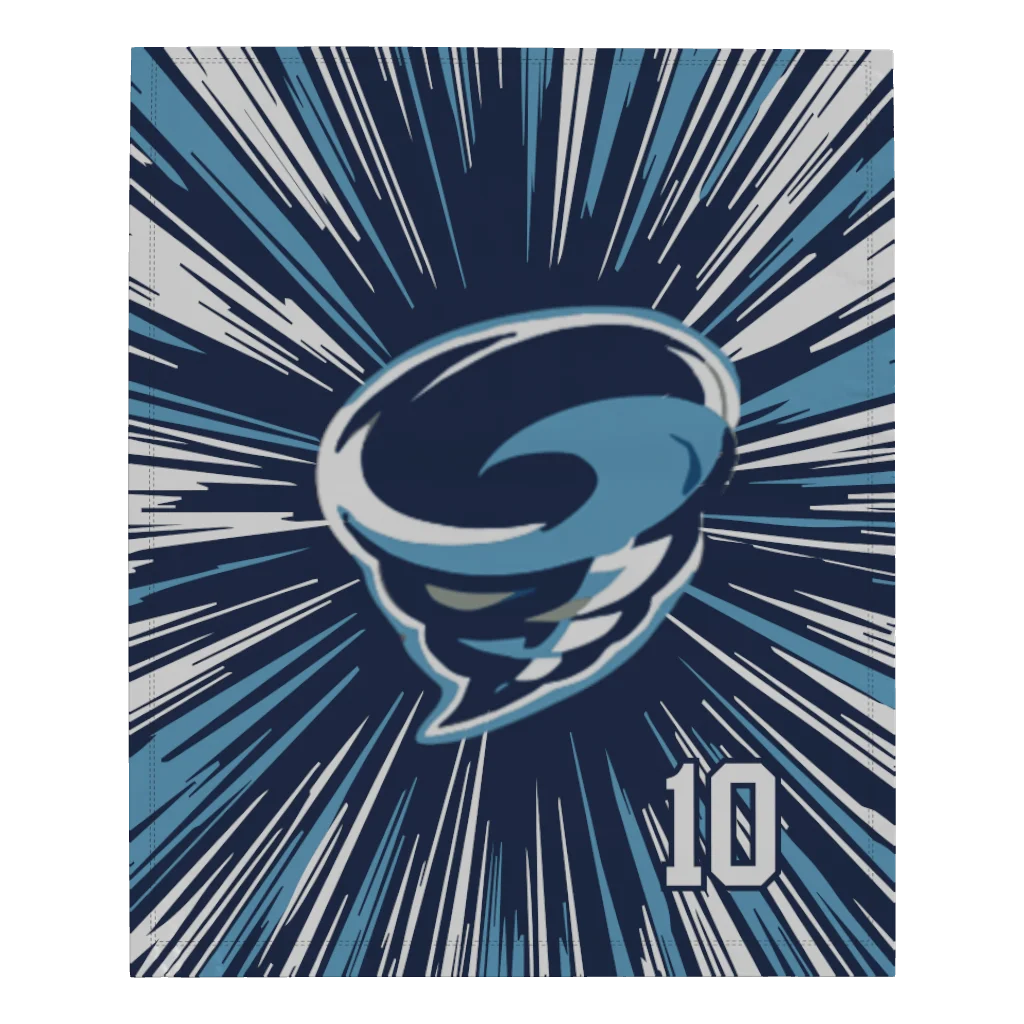 Lady Cyclones Microfleece Blanket - 50" W X 60" L - With Number