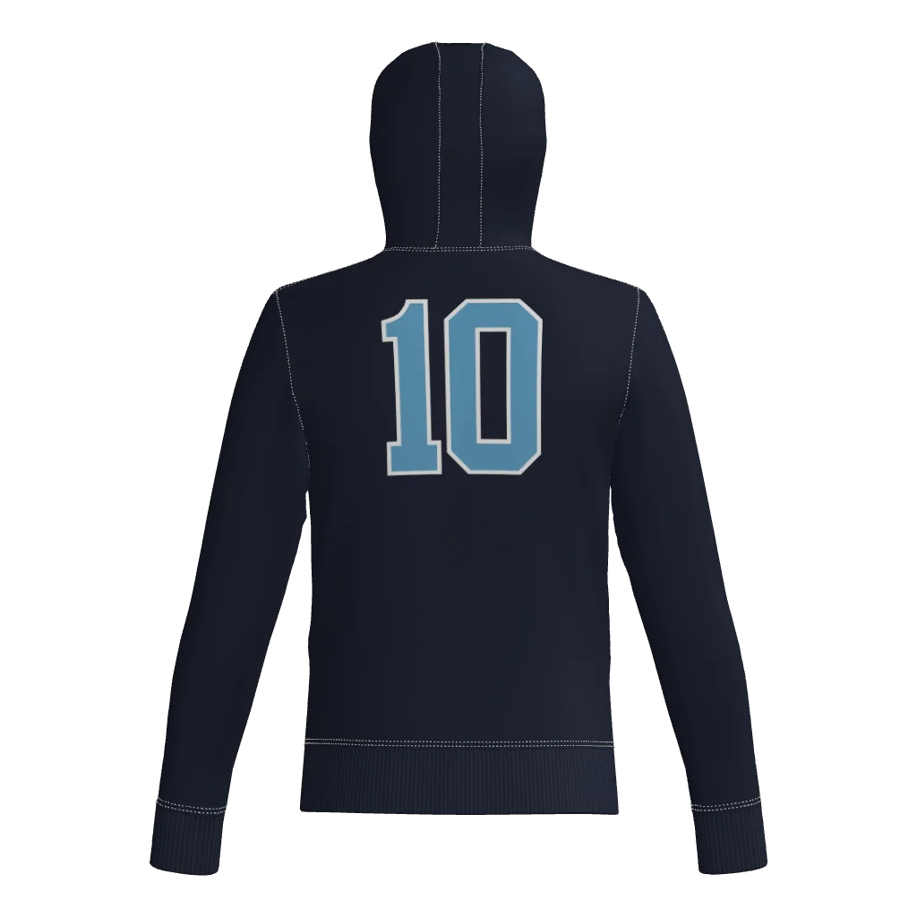 Lady Cyclones 60/40 Cotton Blend DTF Fleece Hoodie W/ Number