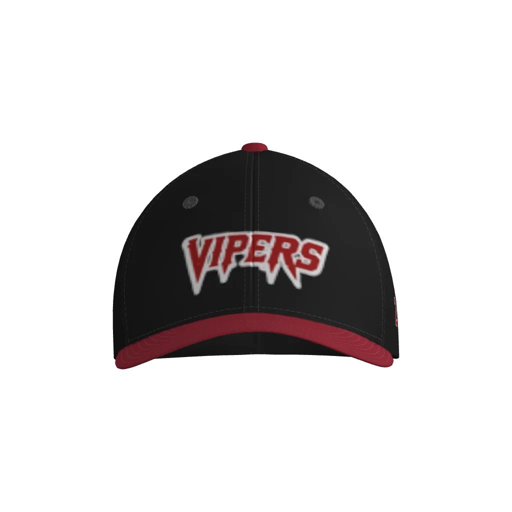 Lone Star Vipers Ultima Fitted Game Cap - Black/Red