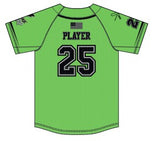 Bower Lightning Full Button Pro Neck Short Sleeve Fitted Game Jersey
