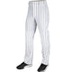 Champro Triple Crown 2.0 Open Bottom Pinstripe Pant - White W/Black Stripe