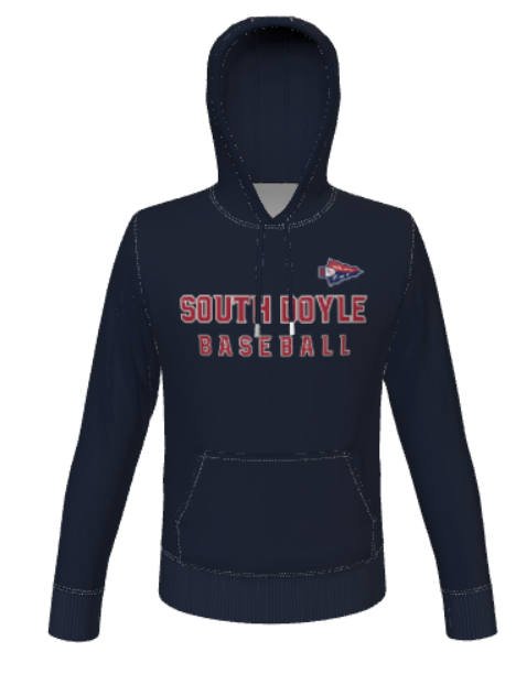 South Doyle Middle Champro Victory 60/40 Cotton Blend Fleece Player Hoodie - Navy