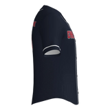 South Doyle Middle Full Button Pro Neck Short Sleeve Fitted Game Jersey - Navy