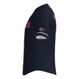 South Doyle Middle Full Button Pro Neck Short Sleeve Fitted Game Jersey - Navy