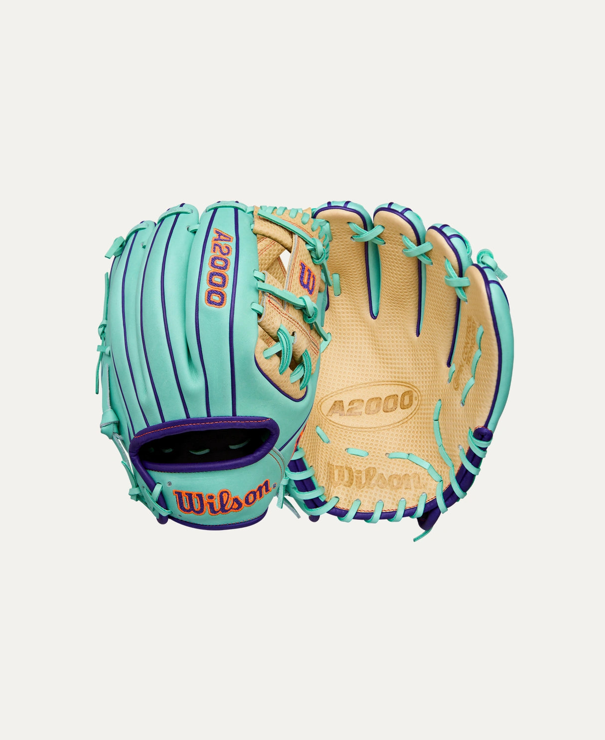 New Winter 2025 Wilson A2000 1786 W/Spin Control H-Web 11.5in - Seafoam/Blonde/Purple