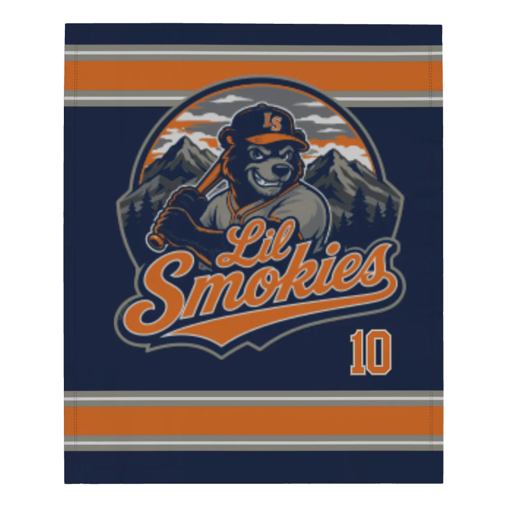 Lil Smokies Microfleece Blanket - 50" W X 60" L - With Name or Number