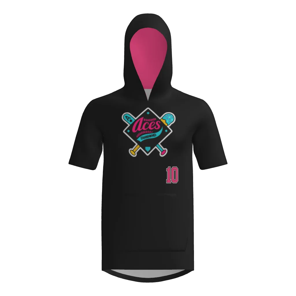 Diamond Aces Short Sleeve Sublimated Player Hoodie