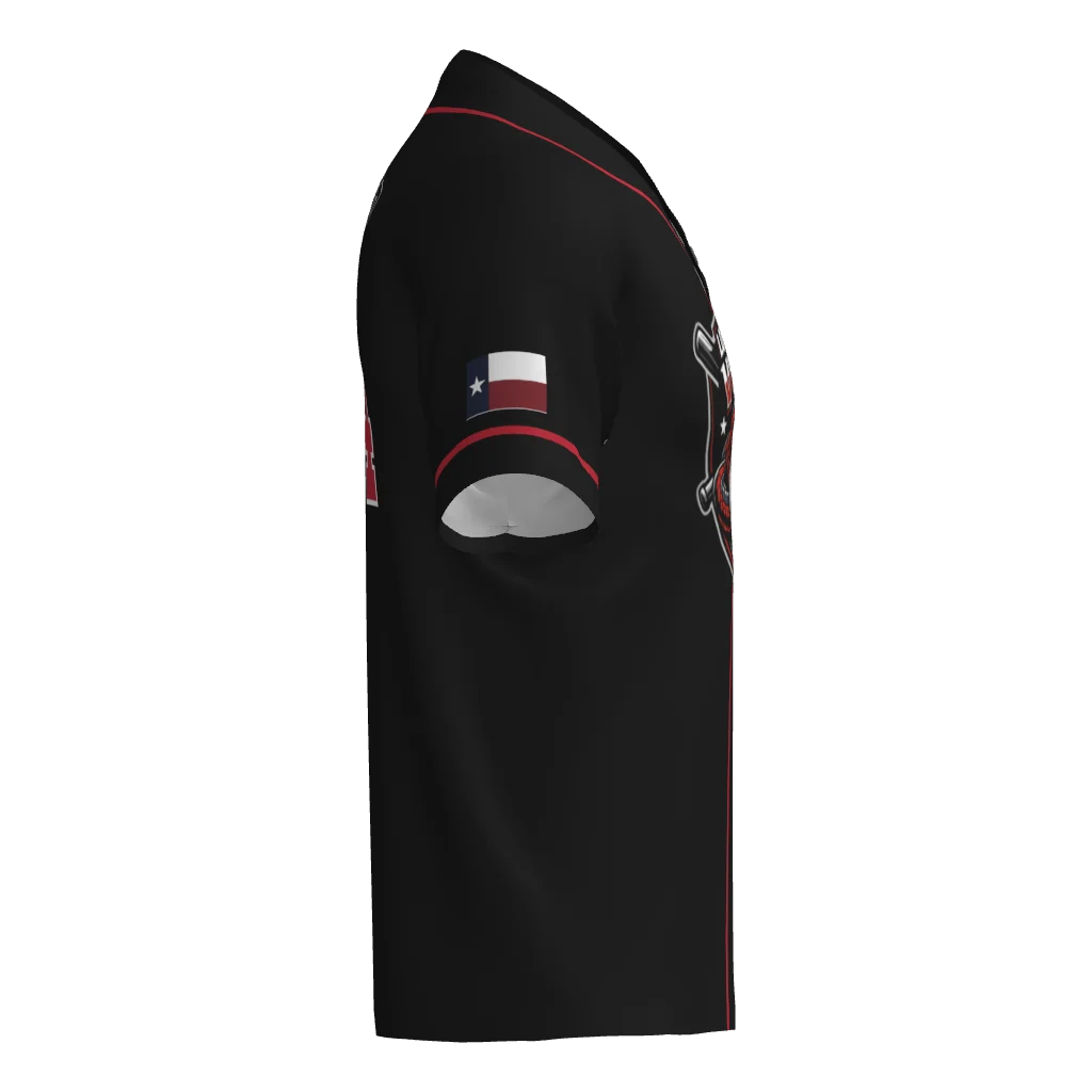 Lone Star Vipers 2-Button Game Jersey - Black