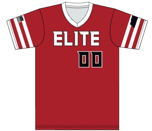 Elite 12u V-Neck Game Jersey - Scarlet