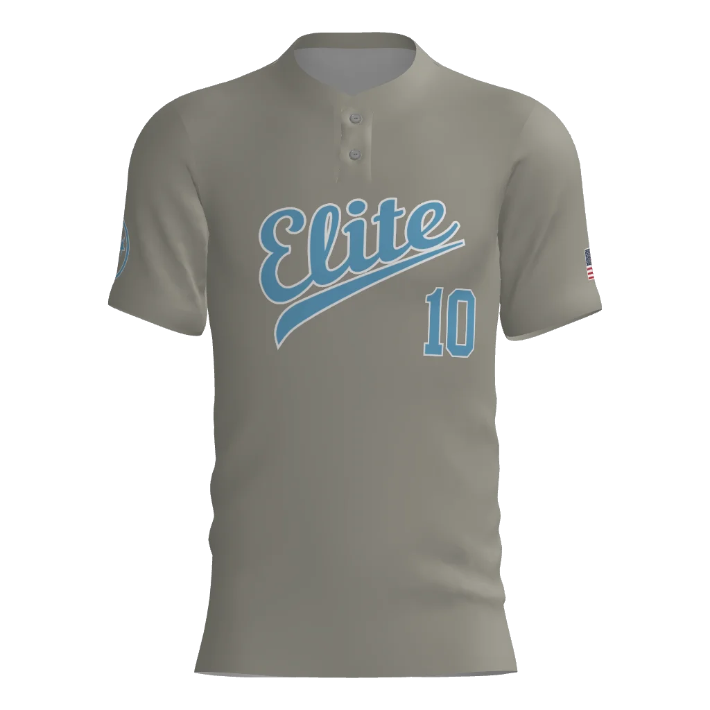 Tristar Elite 9u 2-Button Game Jersey - Grey