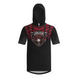 Long Star Vipers Short Sleeve Sublimated Hoodie - Black/Red