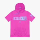 New BSBL-SZN Short Sleeve Hoodie V3 Cotton Candy Pink - Adult Medium