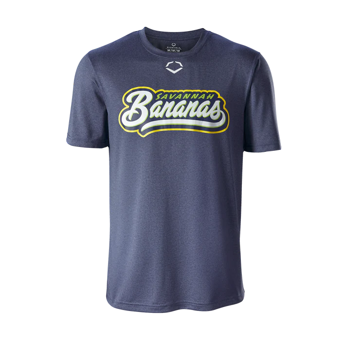 Savannah Bananas EvoShield Script Short Sleeve Tech Tee - Navy