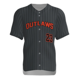 Outlaws Full Button Short Sleeve Game Jersey
