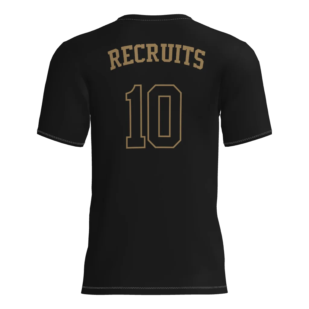 Recruits Short Sleeve Dri-Gear DTF Tee Shirt W/Number