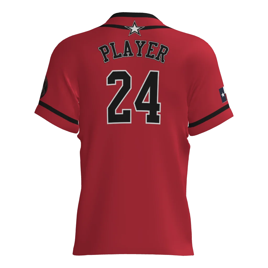 Lone Star Vipers 2-Button Game Jersey - Red