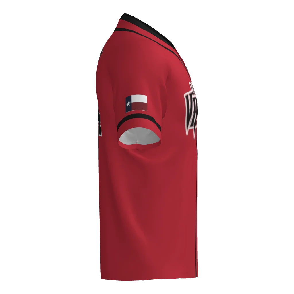 Lone Star Vipers 2-Button Game Jersey - Red