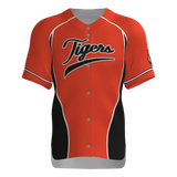 Tigers Full Button Short Sleeve Fan Jersey